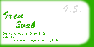 iren svab business card